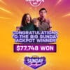 Photo of the Big Sunday Jackpot total that was paid out to a New Jersey player on Sunday, May 4th.