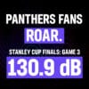 panthers fans roar: 130.9 db crowd