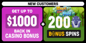 200 bonus spins plus 1000 casino loss back