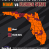 FSU Miami betting map