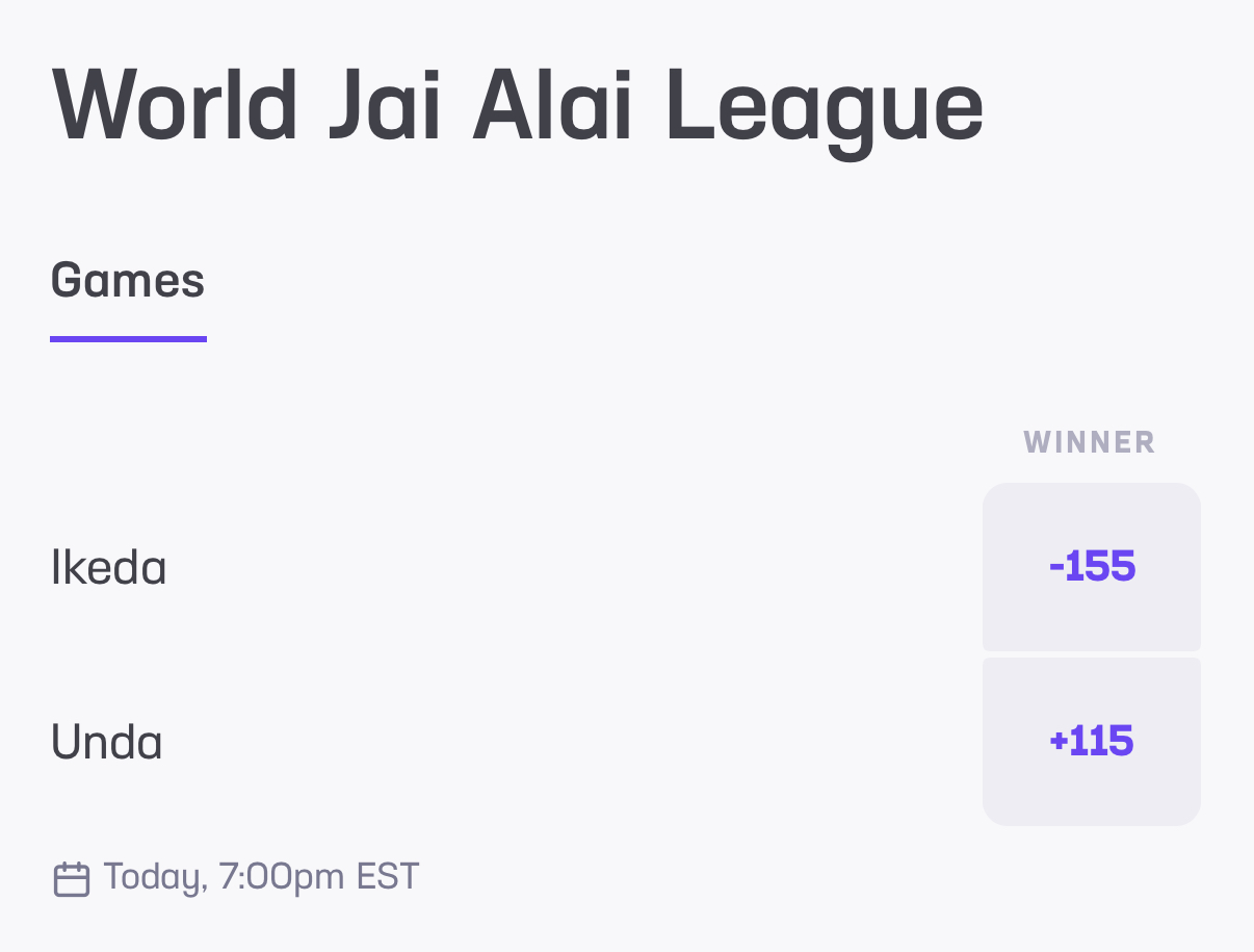 jai alai betting
