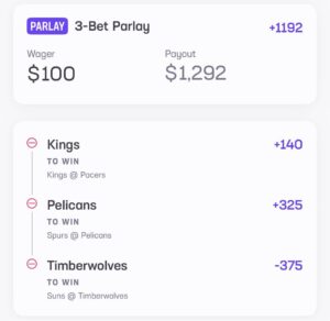 Crash Out Parlay 12/8