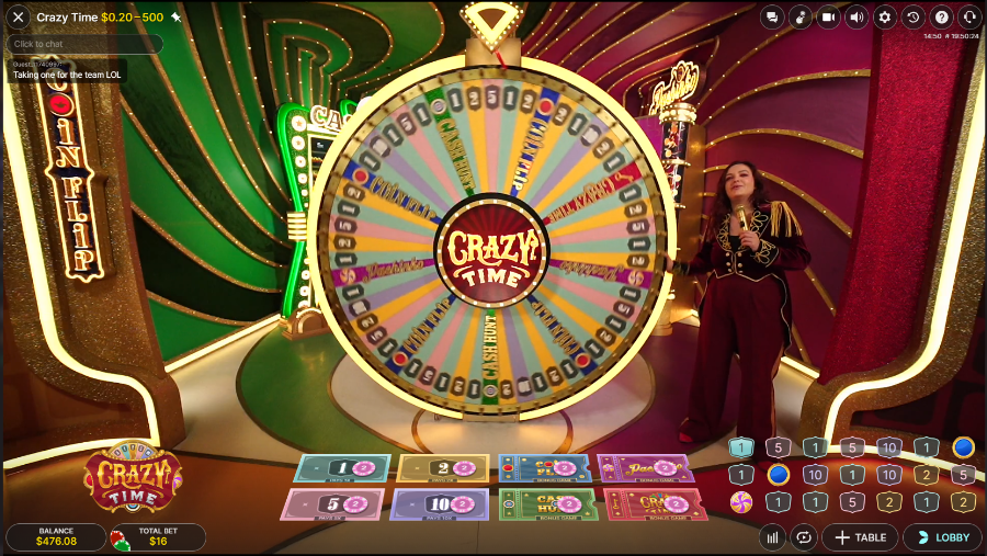 Crazy Time Wheel