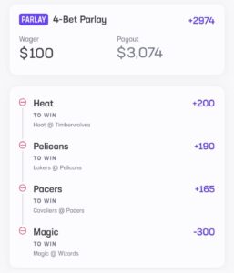 B Hen Parlay for January 6