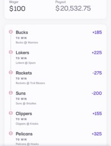 Club 520 January 7 Parlay