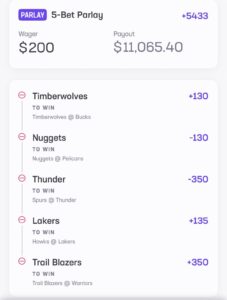 Club 520 Parlay 1/13