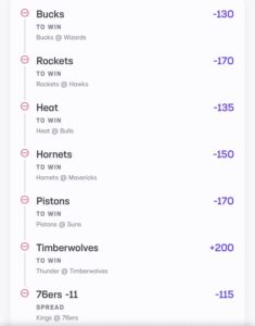 B Hen NBA Parlay January 29