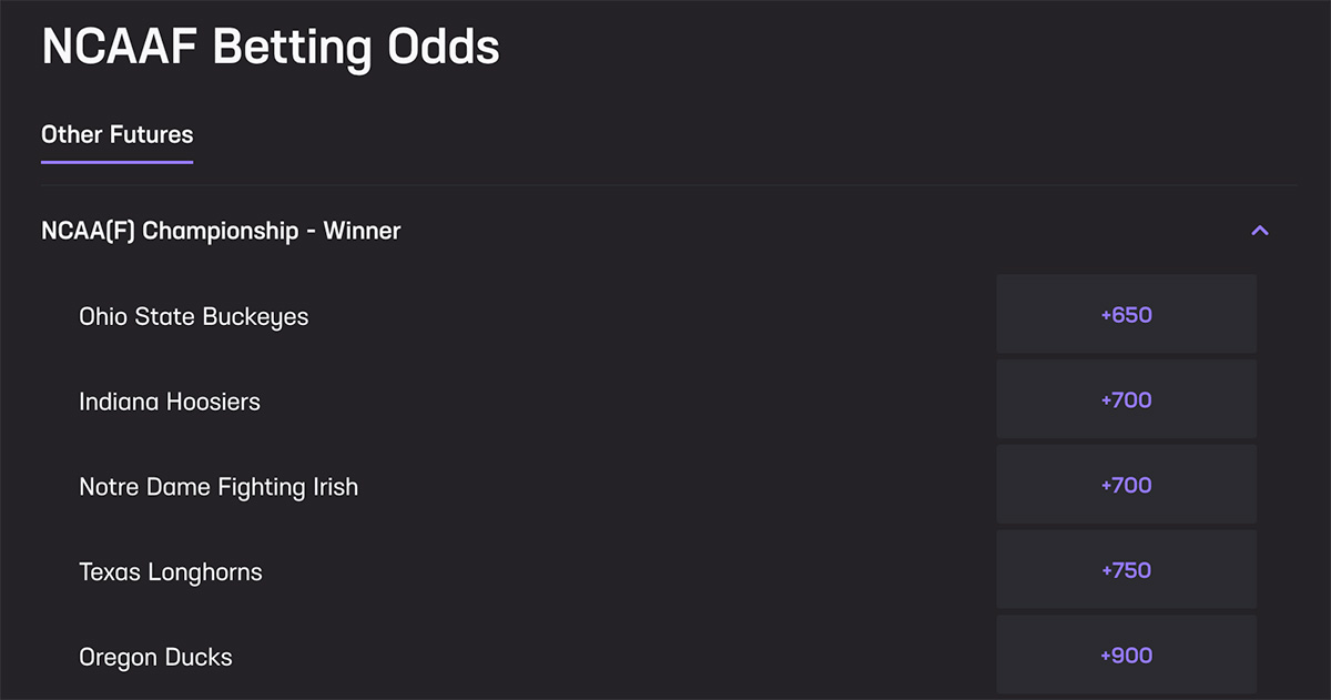 hard rock bet ncaaf odds