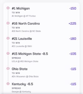 Club 520 Parlay Feb 17