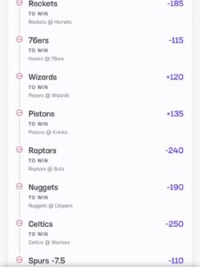 B Hen NBA Parlay February 19