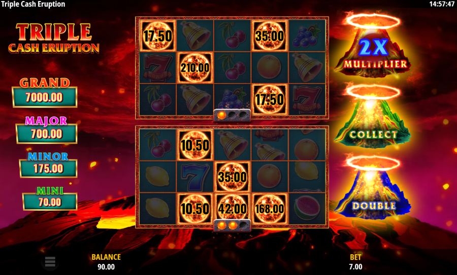 Triple Cash Eruption Bonus round