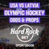 USA vs Latvia Olympic Hockey