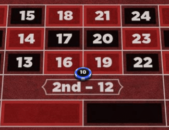 $10 Six Line Bets in American Roulette