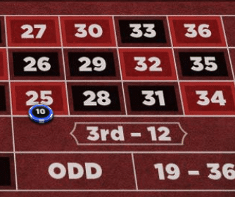 $10 Street Bets in American Roulette