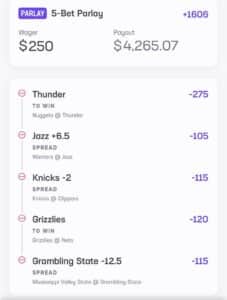 B Hen Parlay March 9