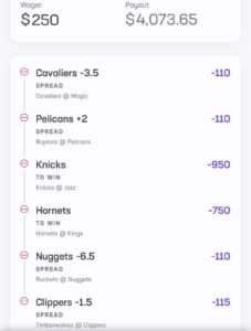 B Hen Parlay March 11