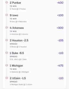 B Hen Parlay March 26