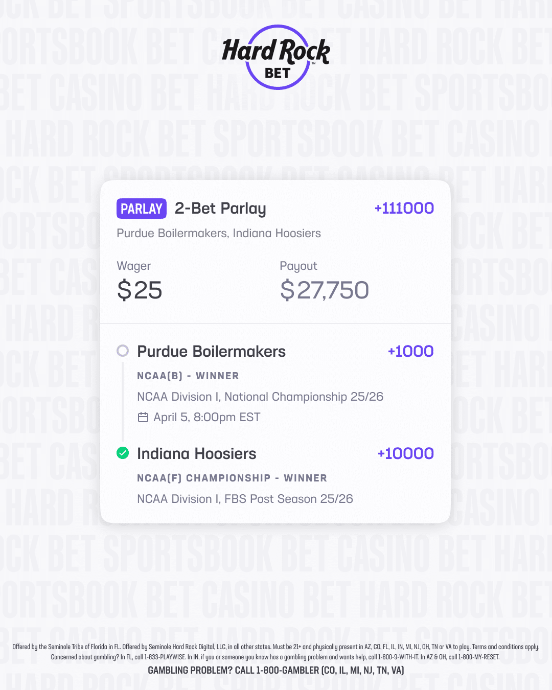 Purdue Parlay
