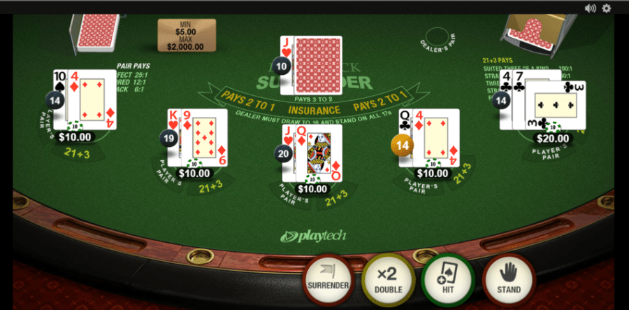 When to surrender in blackjack