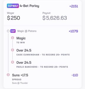 B Hen Parlay April 22