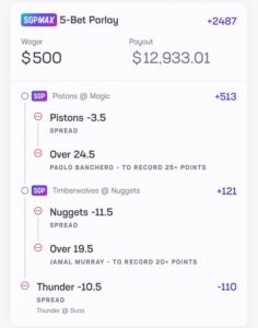 Club 520 Parlay April 27