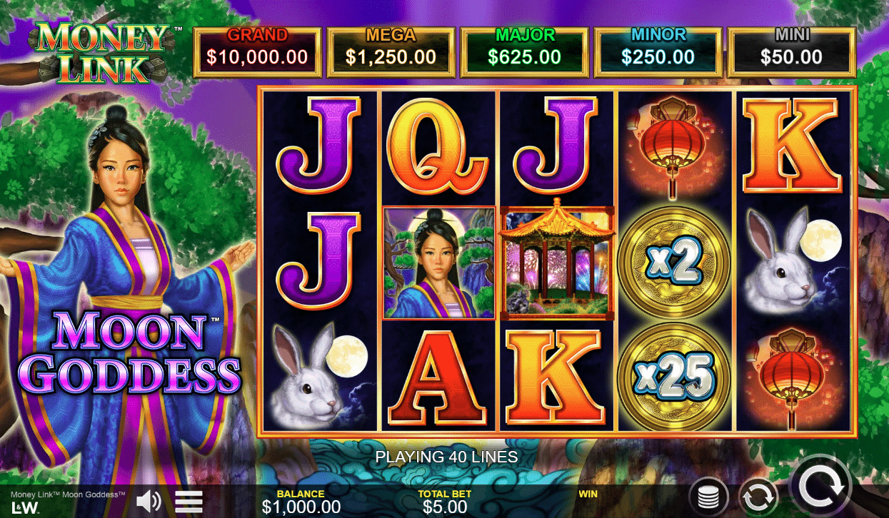 Money Link Moon Goddess desktop view