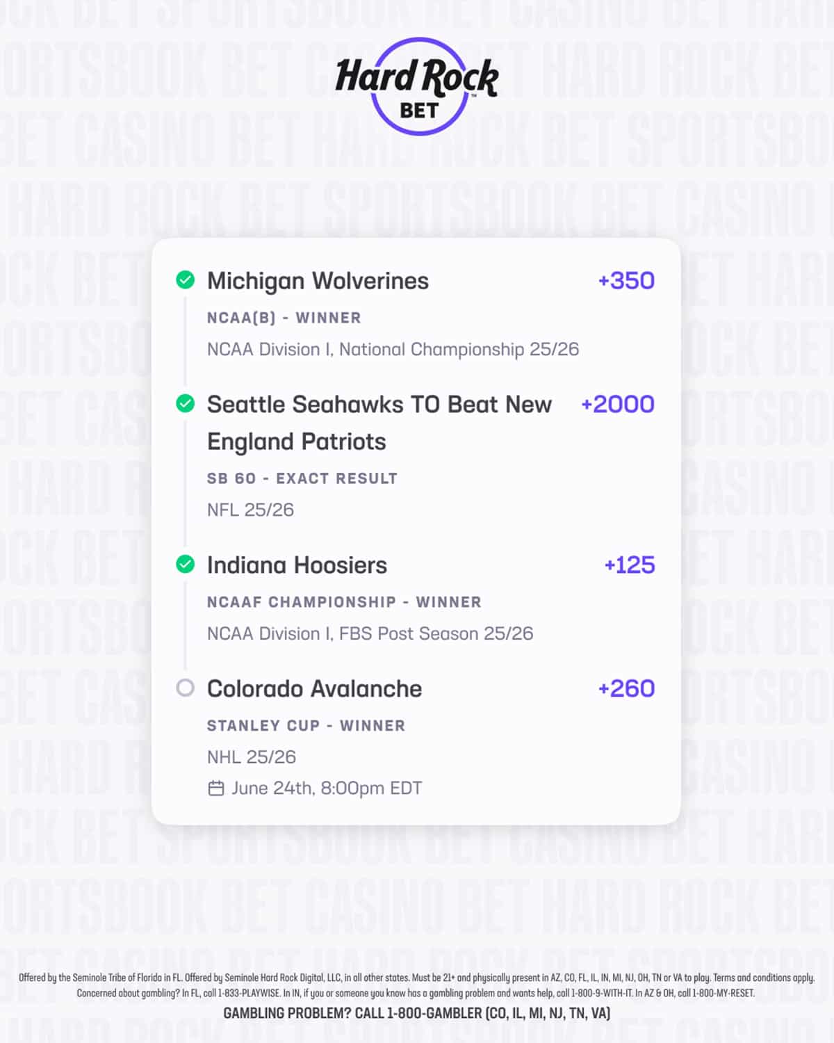 colorado avalanche betslip