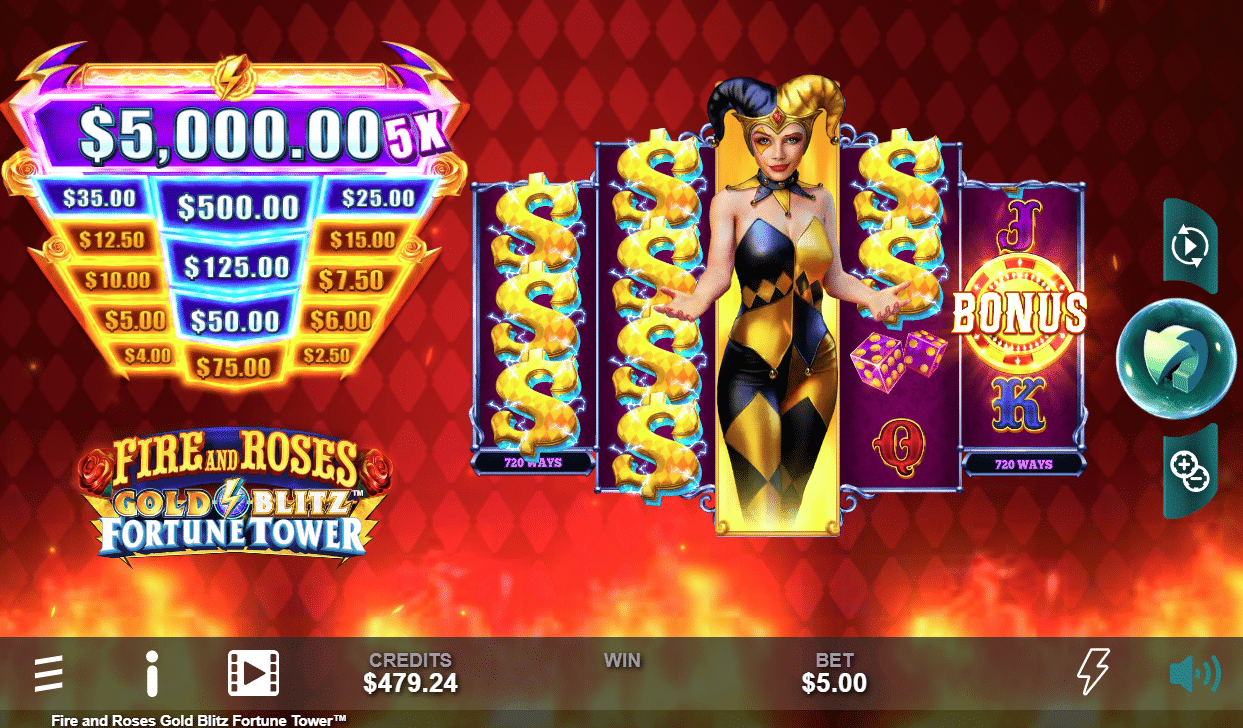 Fire and Roses Gold Blitz Fortune Tower