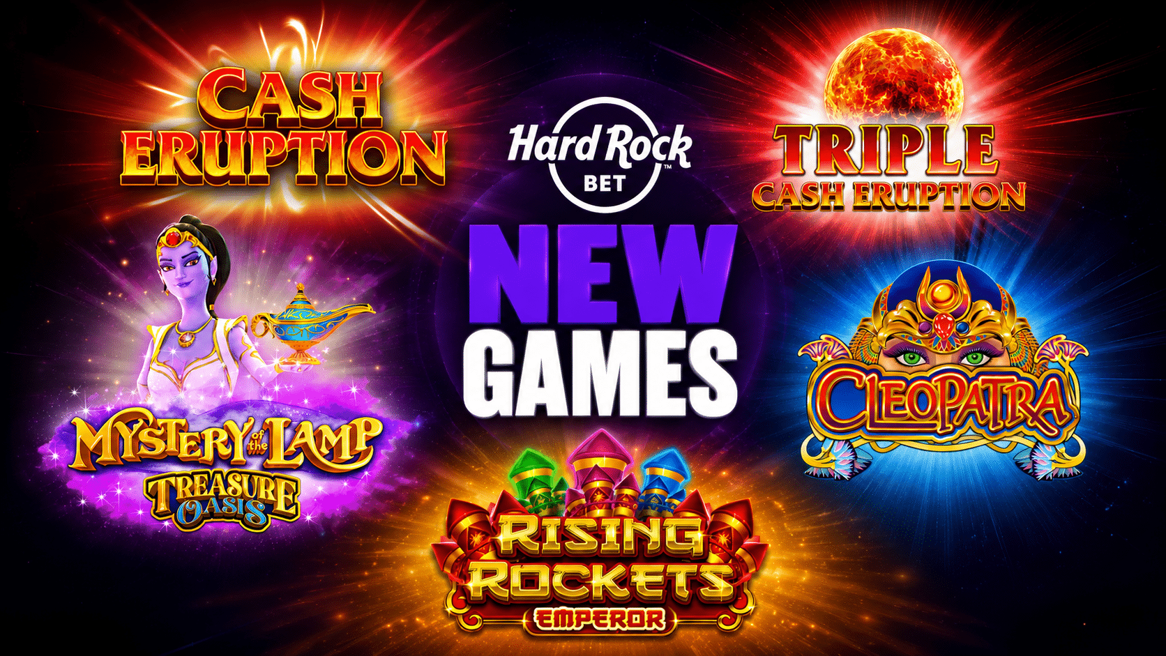 New games in Florida at Hard Rock Bet include Cash Eruption, Cleopatra and more