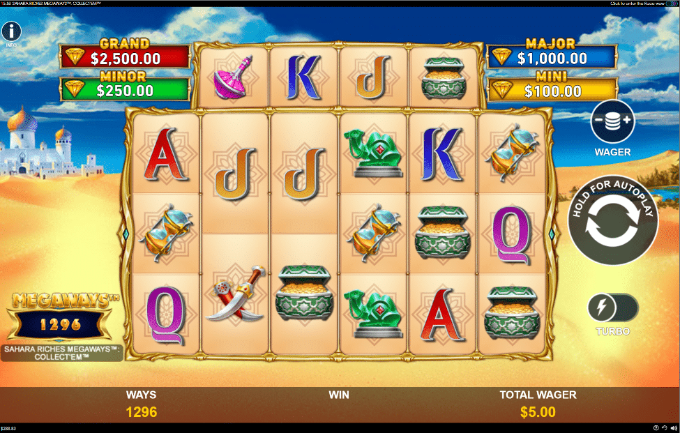 Sahara Megaways Game powered by Past Motor Racing