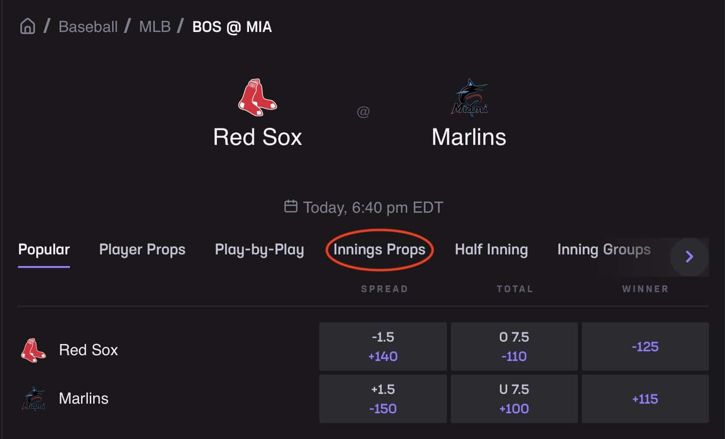 NRFI How-To: Innings Props
