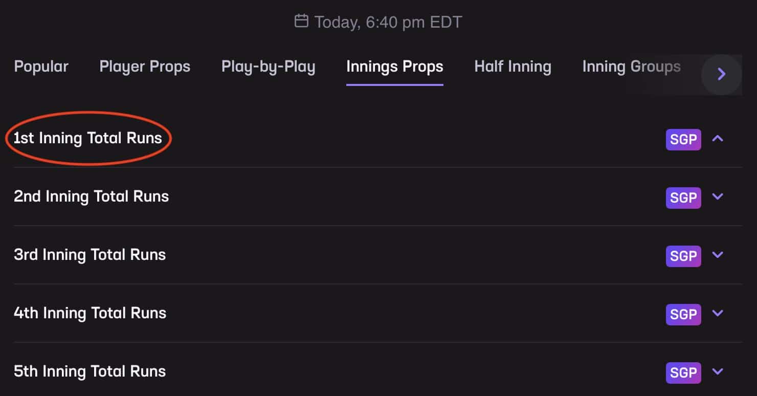 NRFI How-To: 1st Inning Total Runs