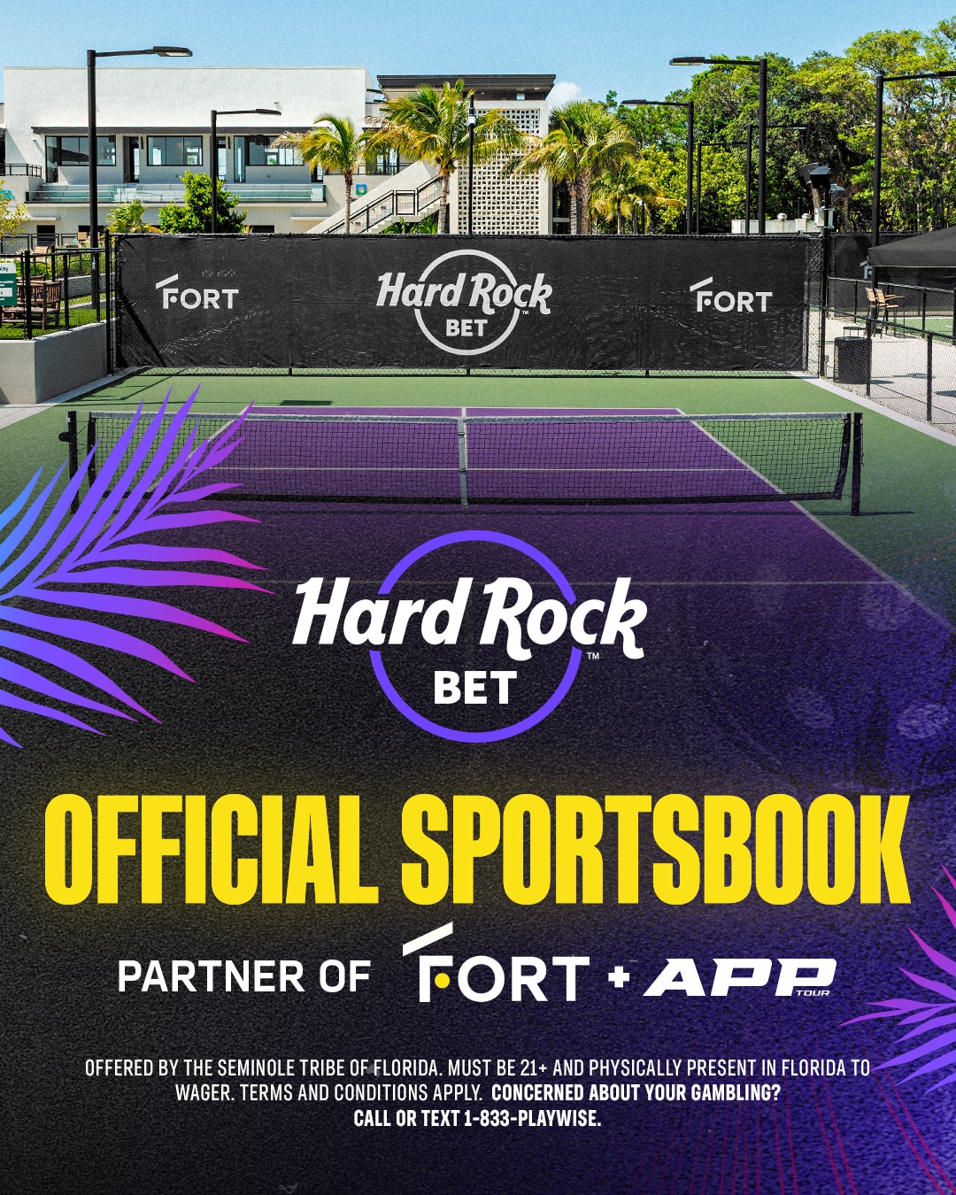 hard rock bet partners with the fort and app pickleball