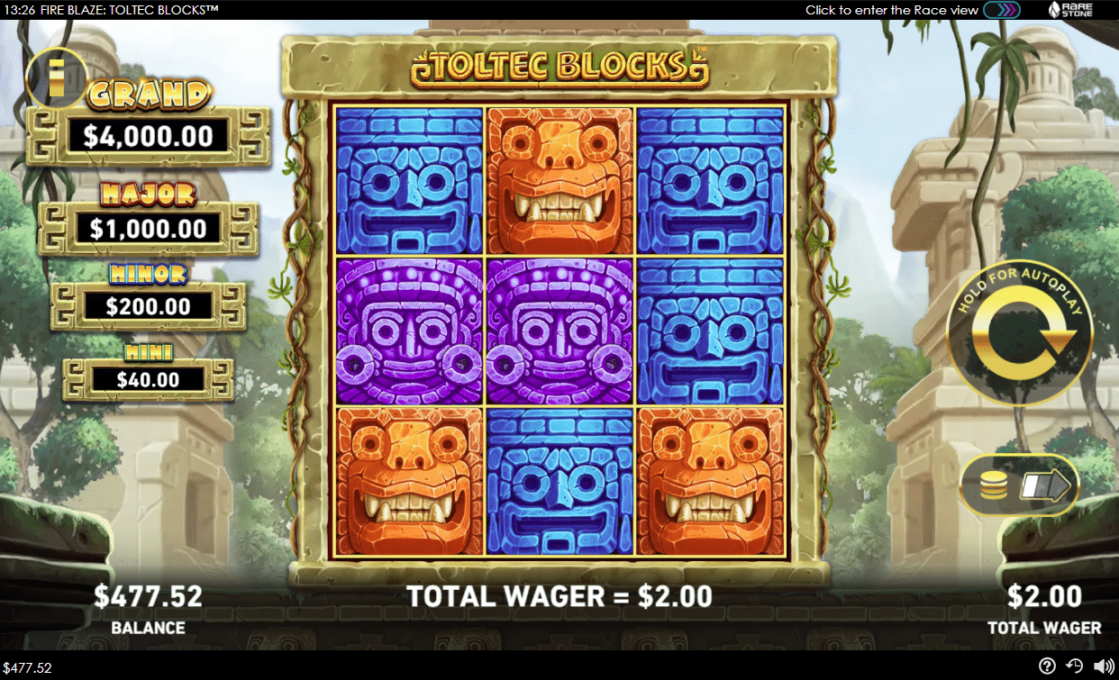 Fire Blaze Toltec Blocks powered by Past Motor Racing
