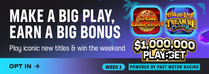 Make a big play, earn a big bonus. Play iconic new titles and win the weekend.
