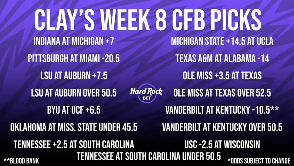 Clay Travis Week 8