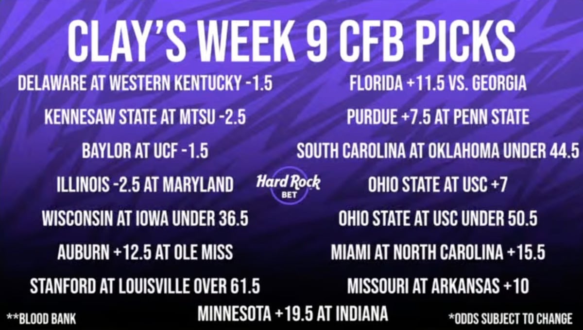 Clay Travis Week 9