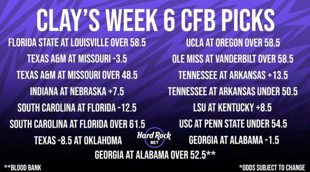 Clay Travis CFB Week 6